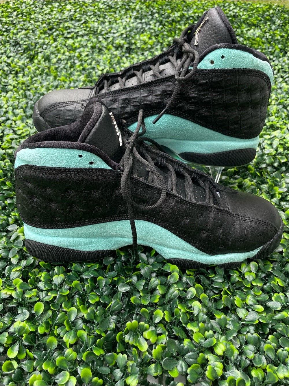 Nike Air Jordan 13 Retro Shoes in Black Island Green Size 8.5